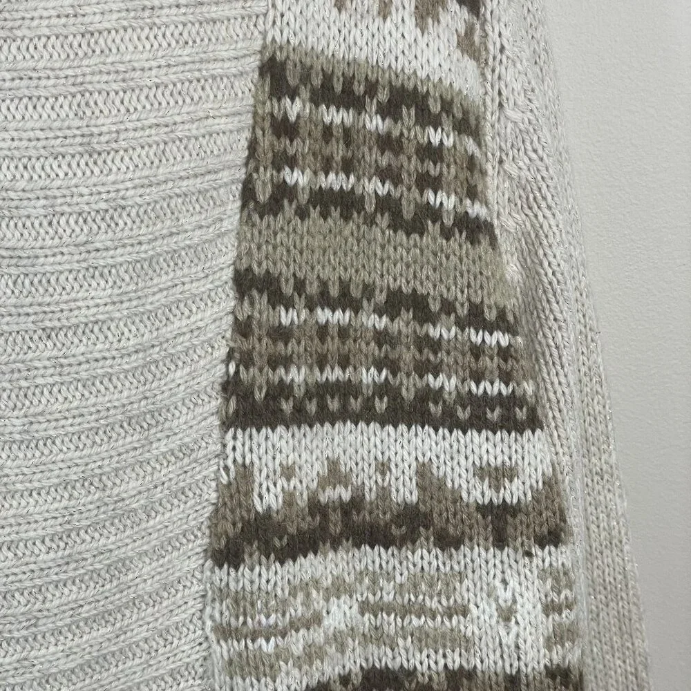 St Johns Bay Womens Shawl Collar Nordic Neutral Sweater 2X Cardigan Comfy Cozy - Picture 2 of 10